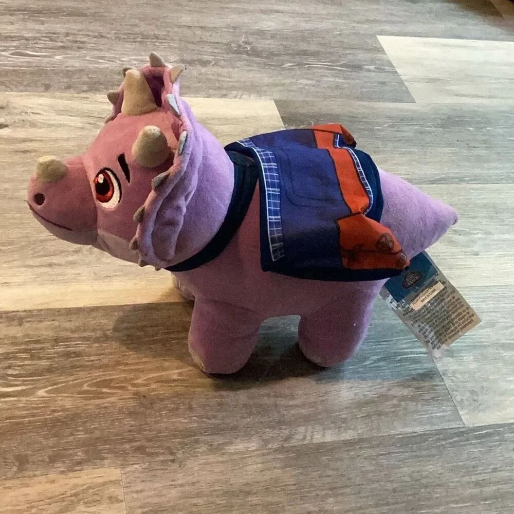 Dino Ranch Tango Plush 16” 2021 Pink Triceratops Stuffed Animal Toy RARE Nickelo